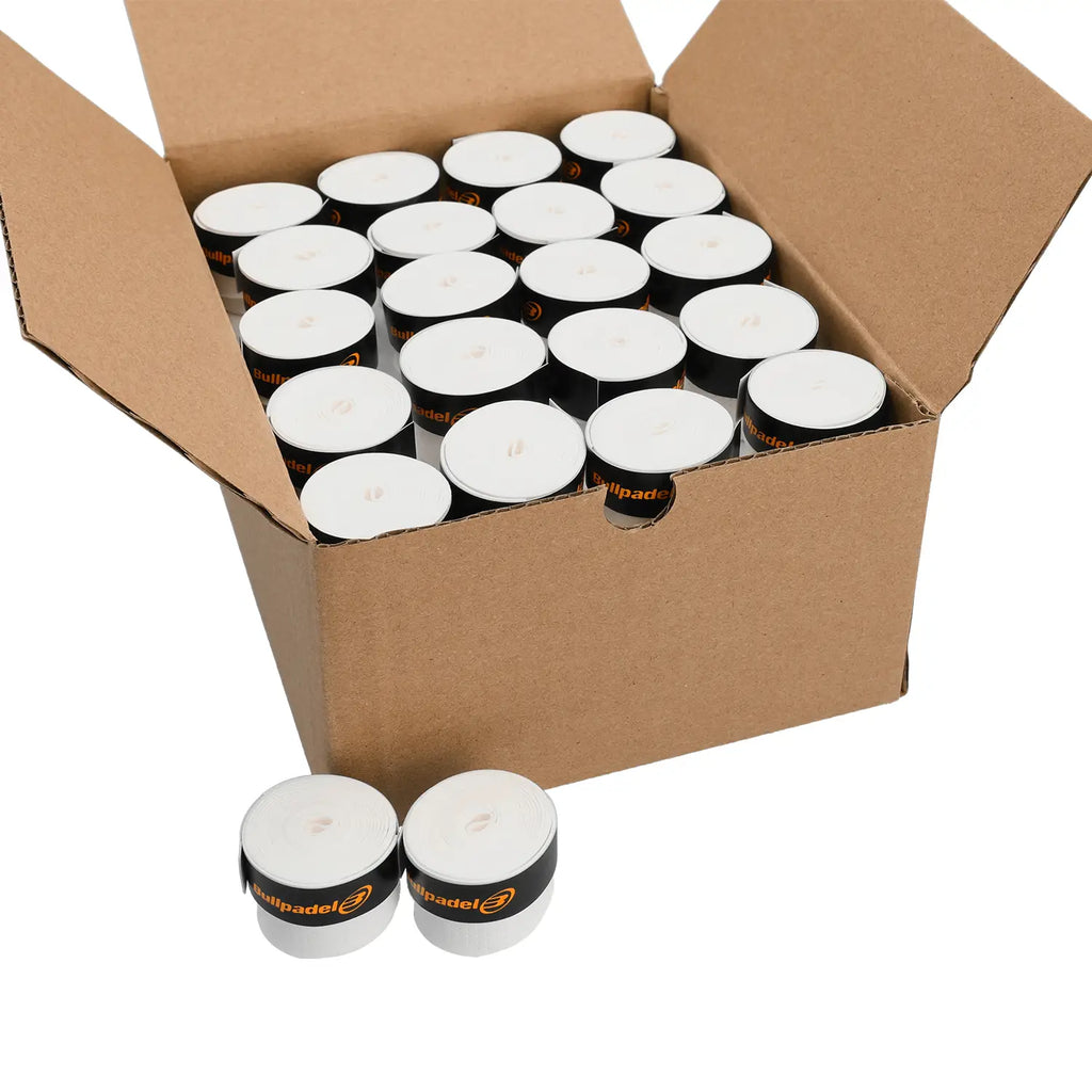 BOX OF 60 BULLPADEL WHITE OVERGRIPS GB1616