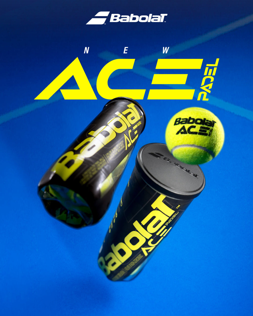 Babolat Ace Padel Balls - 3 Tubes of 3 balls