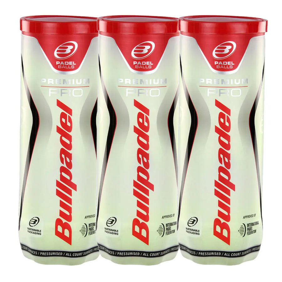 TRIPACK OF 3 BULLPADEL PREMIUM PRO 3-BALL CANS