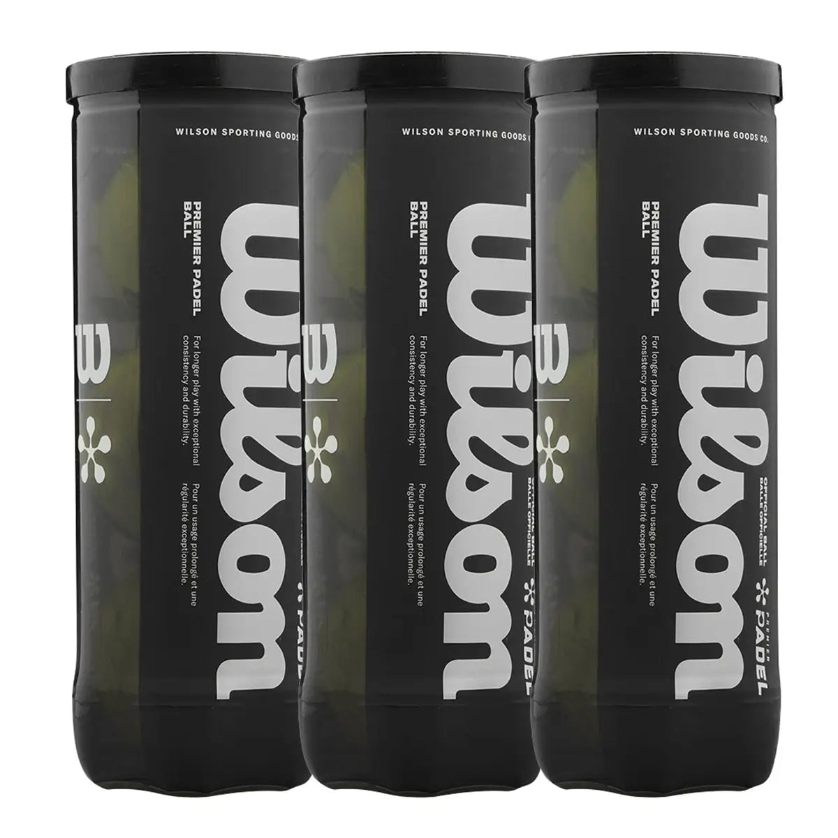 TRIPACK OF 3 WILSON PREMIER PADEL 3-BALL CANISTERS